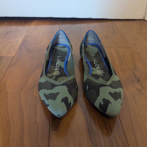 Rothy's "The Point" Green Camo size 9 - Picture 3 of 6